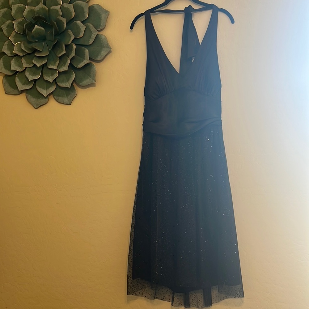 Juliet BNWT Xl Halter dress Black with sparkle
